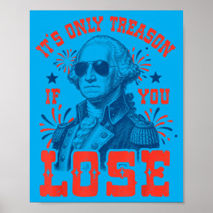 Poster Mème patriotique drôle de George Washington 4 juil