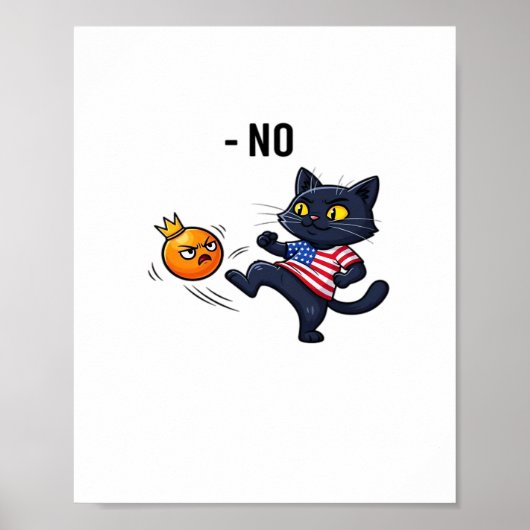 Poster Mème politique drôle sans design de chat (Devant)