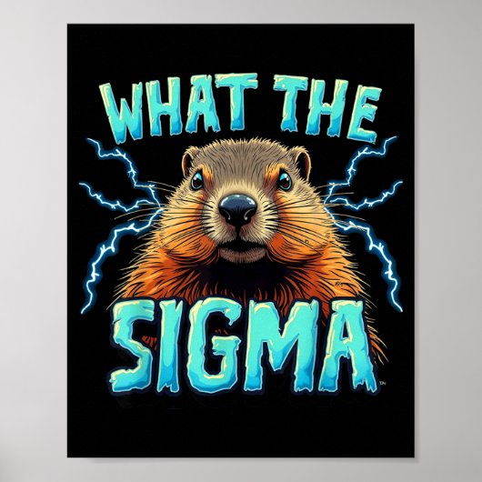 Poster Mème Sigma Rétro Groundhog Day Drôle Groundhog Y2k (Devant)