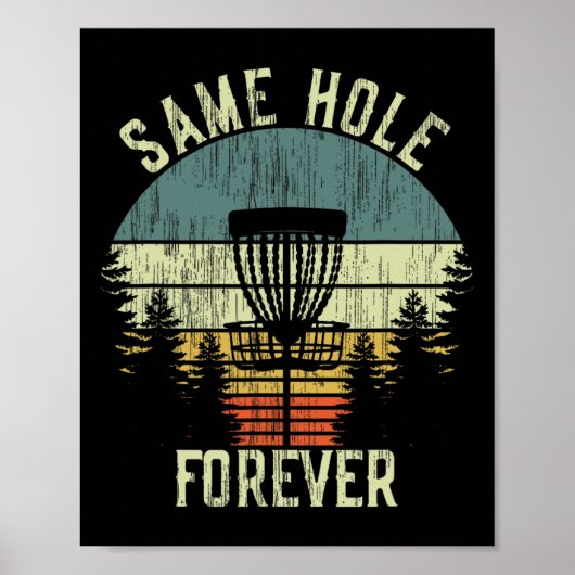 Poster Même Trou Forever Funny Disque Golf Bachelor Party (Devant)