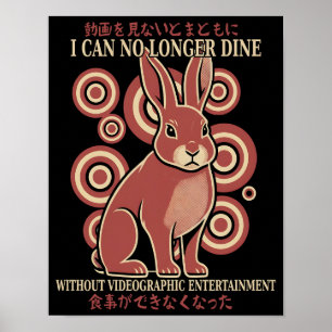 Poster Mème vidéo éclectique de dîner de lapin japonais v