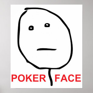 Poster Mème visage de la rage du visage de poker