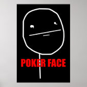 Poster Mème visage poker (Devant)