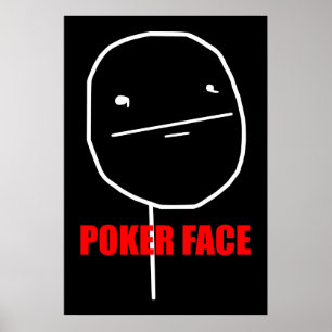 Poster Mème visage poker