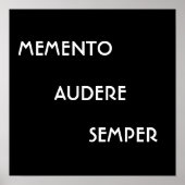 POSTER MEMENTO AUDERE SEMPER (Devant)