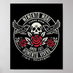 Poster Memento Mori, Amor Fati, Philosophie De Citation S