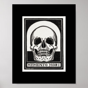Poster Memento mori Black Skeleton par Julie de Graag
