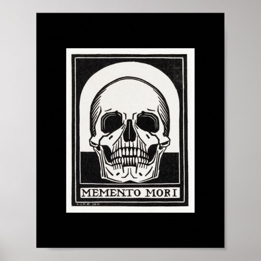 Poster Memento mori Black Skeleton par Julie de Graag (Devant)