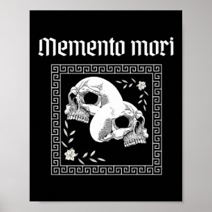 Poster Memento Mori Crâne Philosophie stoïque Hommes Femm