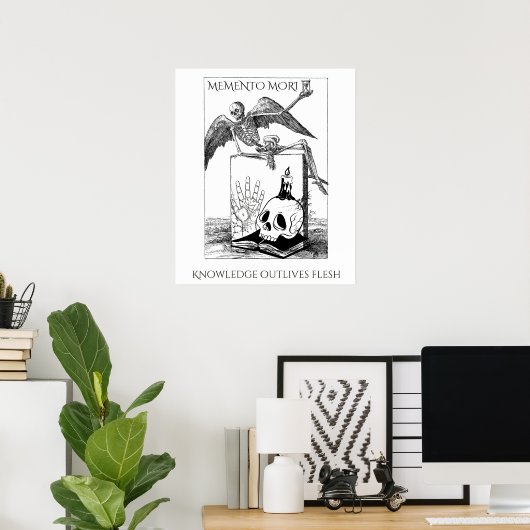 Poster memento mori dark academia (Bureau à domicile)