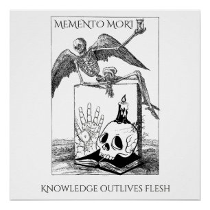 Poster memento mori dark academia