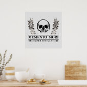 Poster memento mori latin sayings (Cuisine)