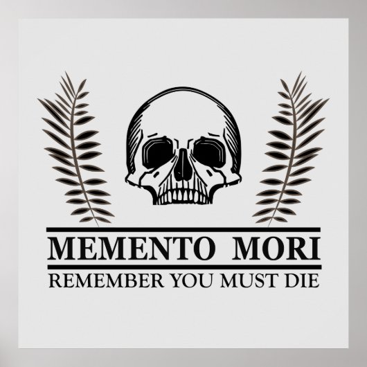 Poster memento mori latin sayings (Devant)