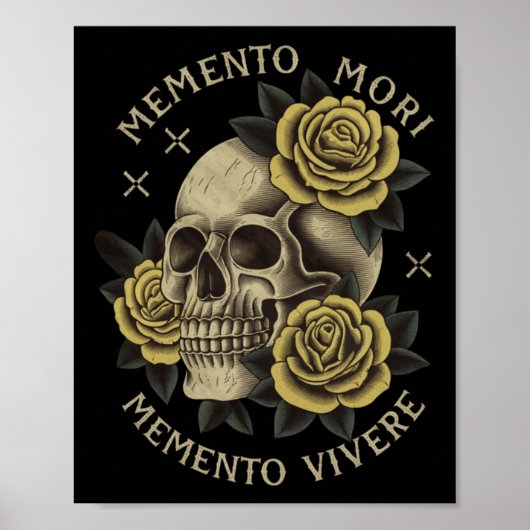 Poster Memento Mori Memento Vivere _ Philosophie & La (Devant)