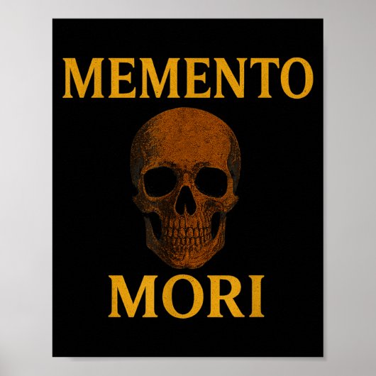 Poster Memento Mori Philosophy Stoicism Quote (Devant)
