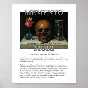 Poster Memento Mori - Rappelez-vous que vous allez mourir
