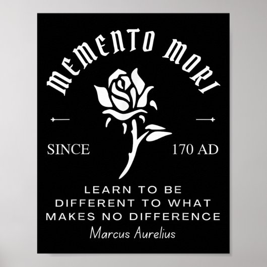 Poster Memento Mori Stoicism Marcus Aurelius Philos stoïq (Devant)