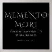 Poster Memento Mori, stoïcisme, Marcus Aurelius (Devant)
