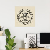 Poster memento mori vivere (Bureau à domicile)