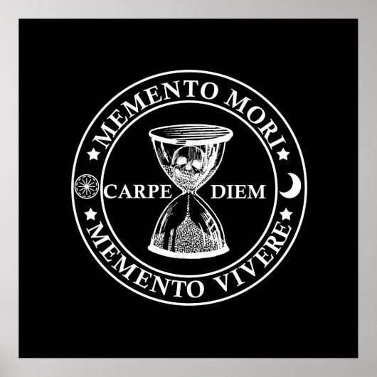 Poster memento mori vivre (Devant)