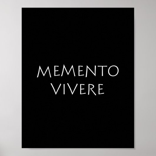 Poster Memento vivere (Devant)