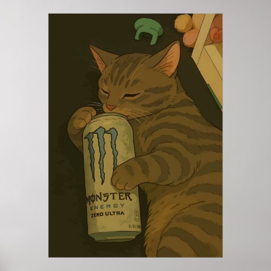 Poster Mèmes de chat de nappe  (Devant)