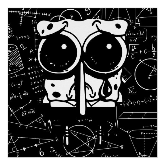 Poster mèmes de géométrie mathématique drôles (Devant)