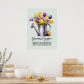 Poster Mémés jardin affectueux petits-enfants (Cuisine)