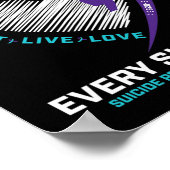 Poster Mémoire affective Semi Colon Prévention du suicide (Coin)