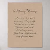 Poster mémoire affectueuse mémorial, funérailles, Rustiqu (Devant)