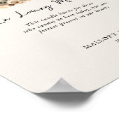 Poster Mémoire d'amour bougie florale Mariage souvenir (Coin)