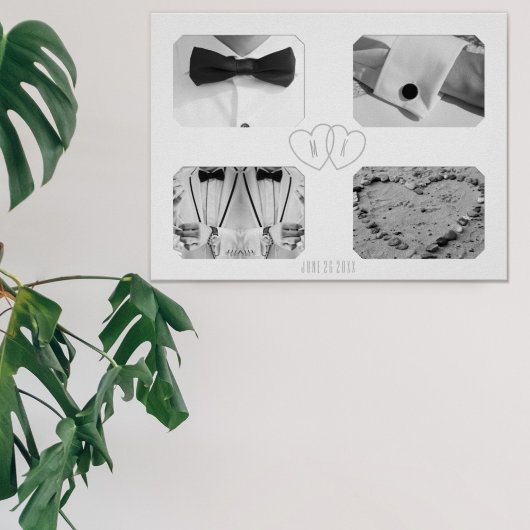 Poster Mémoire de Collage Photo d'Anniversaire de