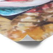 POSTER MÉMOIRE DE L'AUTOMNE/ FEUILLES ET GOUTTES D'EAU (Coin)