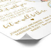 Poster Mémoire de mariage Or 3 Photos En souvenir affectu (Coin)