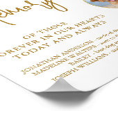 Poster Mémoire de mariage photo commémorative élégante do (Coin)