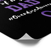Poster Mémoire de mon père Ruban violet Sensibilisation à (Coin)