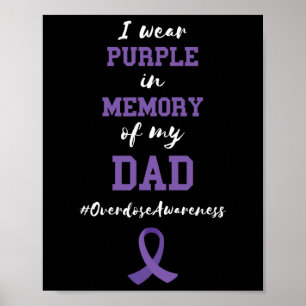 Poster Mémoire de mon père Ruban violet Sensibilisation à
