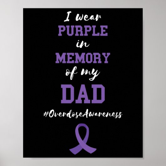 Poster Mémoire de mon père Ruban violet Sensibilisation à (Devant)