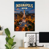 Poster 🏁 Mémoire de vacances à Indianapolis Indiana (Bureau à domicile)