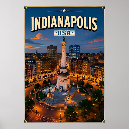 Poster 🏁 Mémoire de vacances à Indianapolis Indiana (Devant)