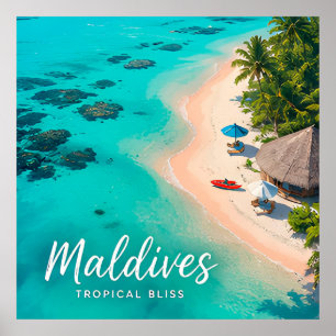 Poster 🧲 Mémoire de vacances tropicales aux Maldives 🌴