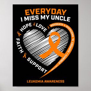 Poster Mémoire En Souvenir De Mon Oncle Leucémie Reconnai