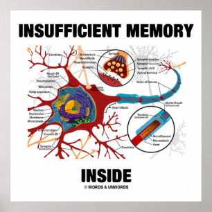 Poster Mémoire intérieure insuffisante (Neuron / Synapse)