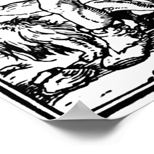 Poster Mémoire médiévale Mori Engraving (Coin)