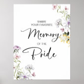 Poster Mémoire Préférée Du Panneau De Fête des mariées De (Devant)