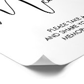 Poster Mémoire préférée Garde-mémoire Funérailles Moderne (Coin)