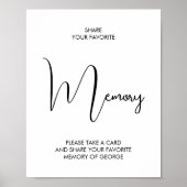 Poster Mémoire préférée Garde-mémoire Funérailles Moderne (Devant)
