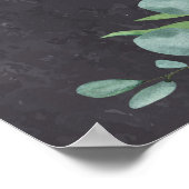 Poster Mémoire rustique d'eucalyptus Photo de mémoire aff (Coin)