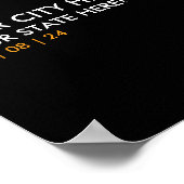 Poster Mémoire souvenir personnalisé 2024 Solar Eclipse (Coin)