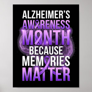 Poster Mémoires ruban violet mois de la sensibilisation à